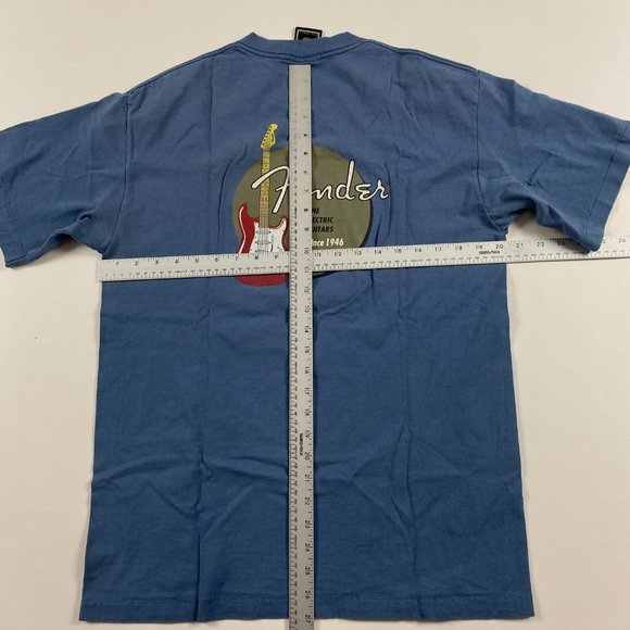 Vintage 90s Fender Guitars T Shirt Mens Medium Single Stitch Double Sided USA - Picture 8 of 10